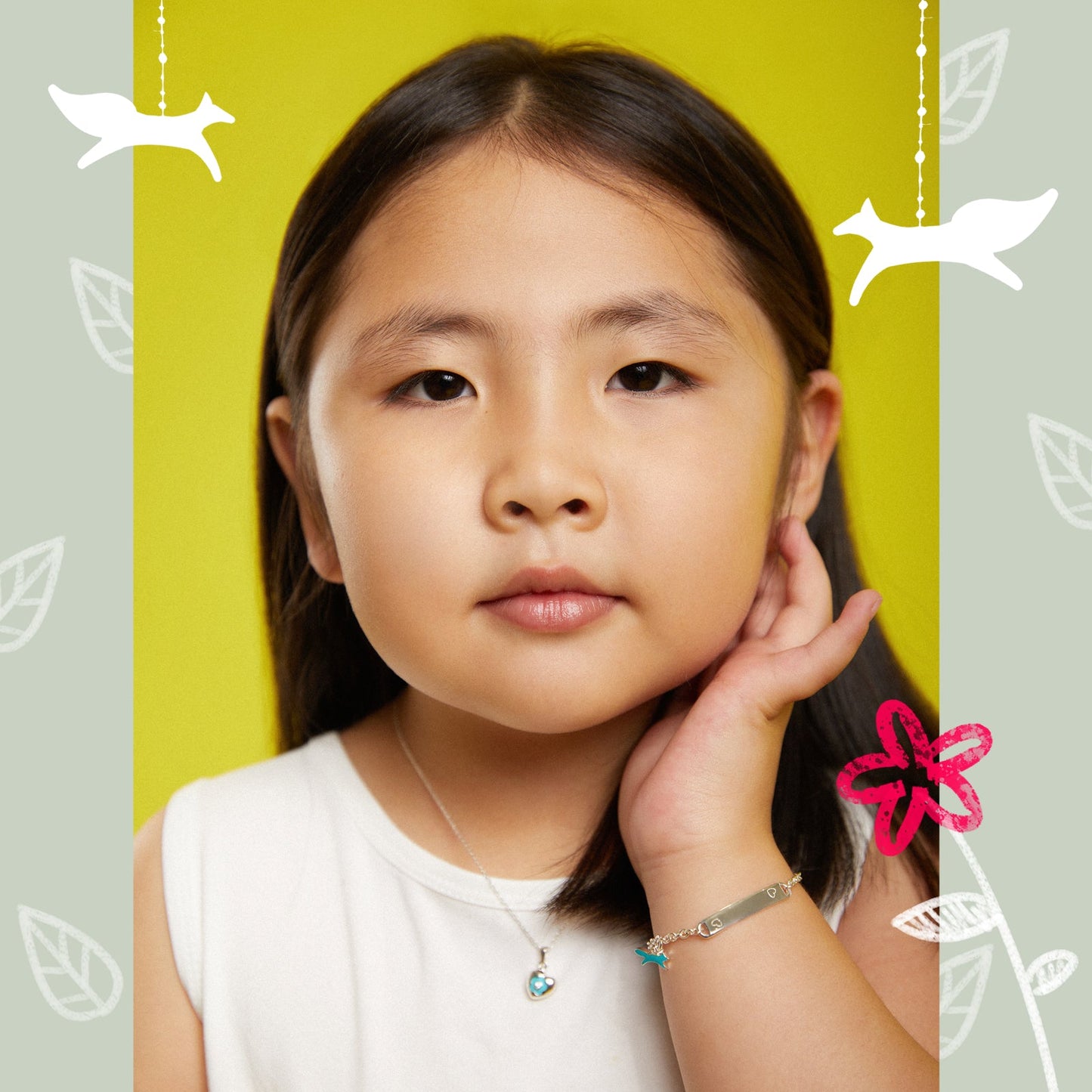 Kids silver necklace