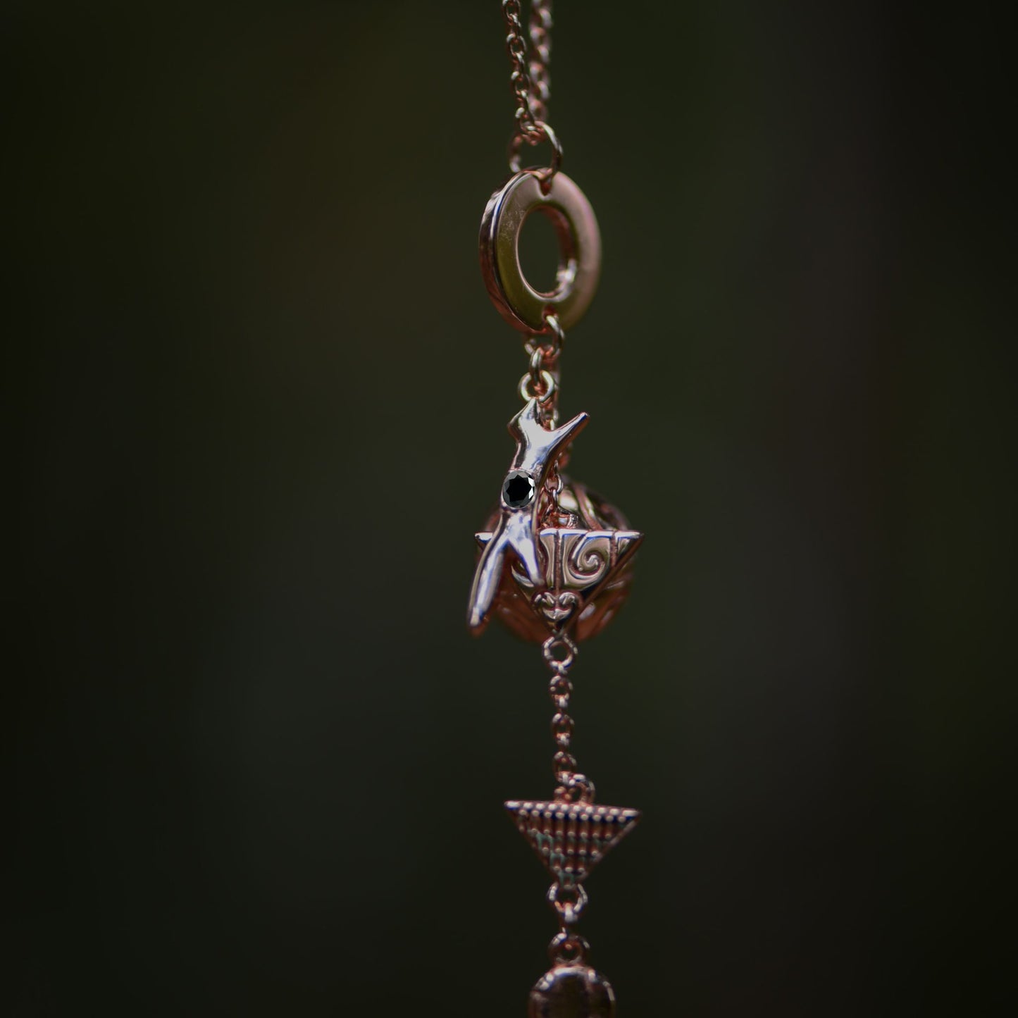 "Fox" necklace with 5 charms