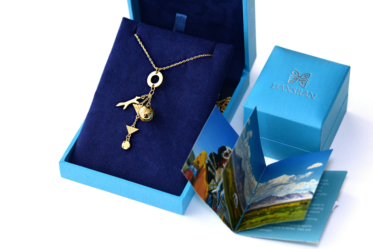 "Fox" necklace with 5 charms