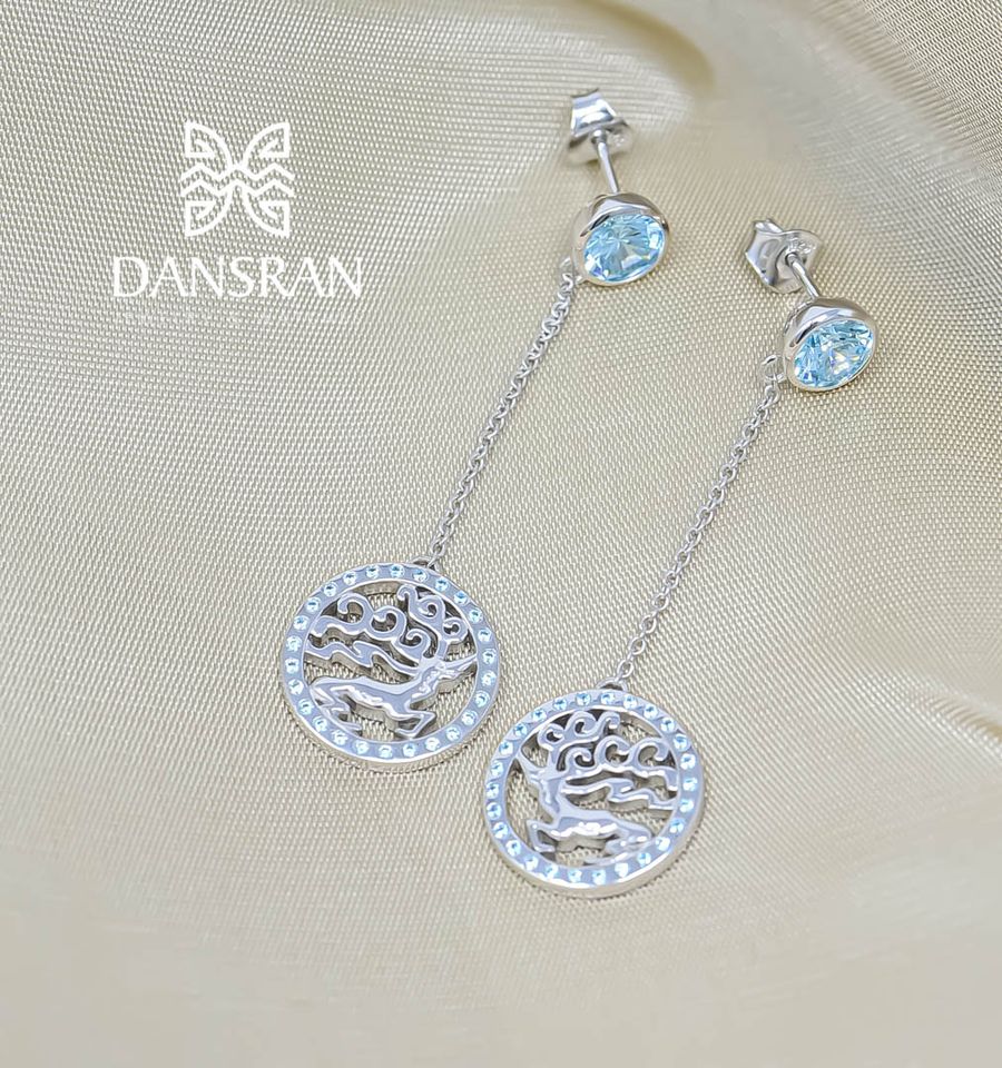 "Goo Maral" long earrings