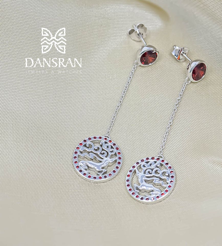 "Goo Maral" long earrings