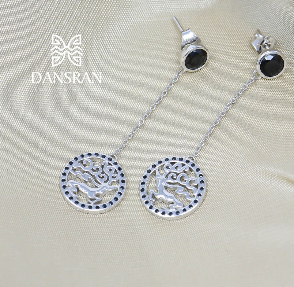 "Goo Maral" long earrings