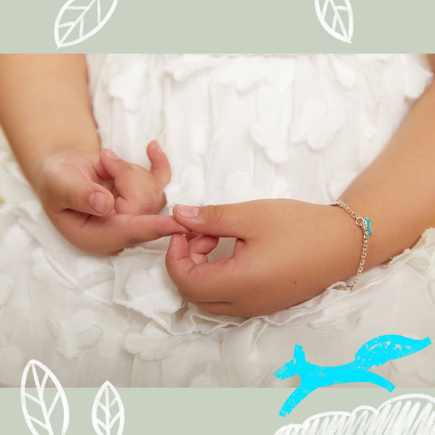 "Fox" kids silver bracelet