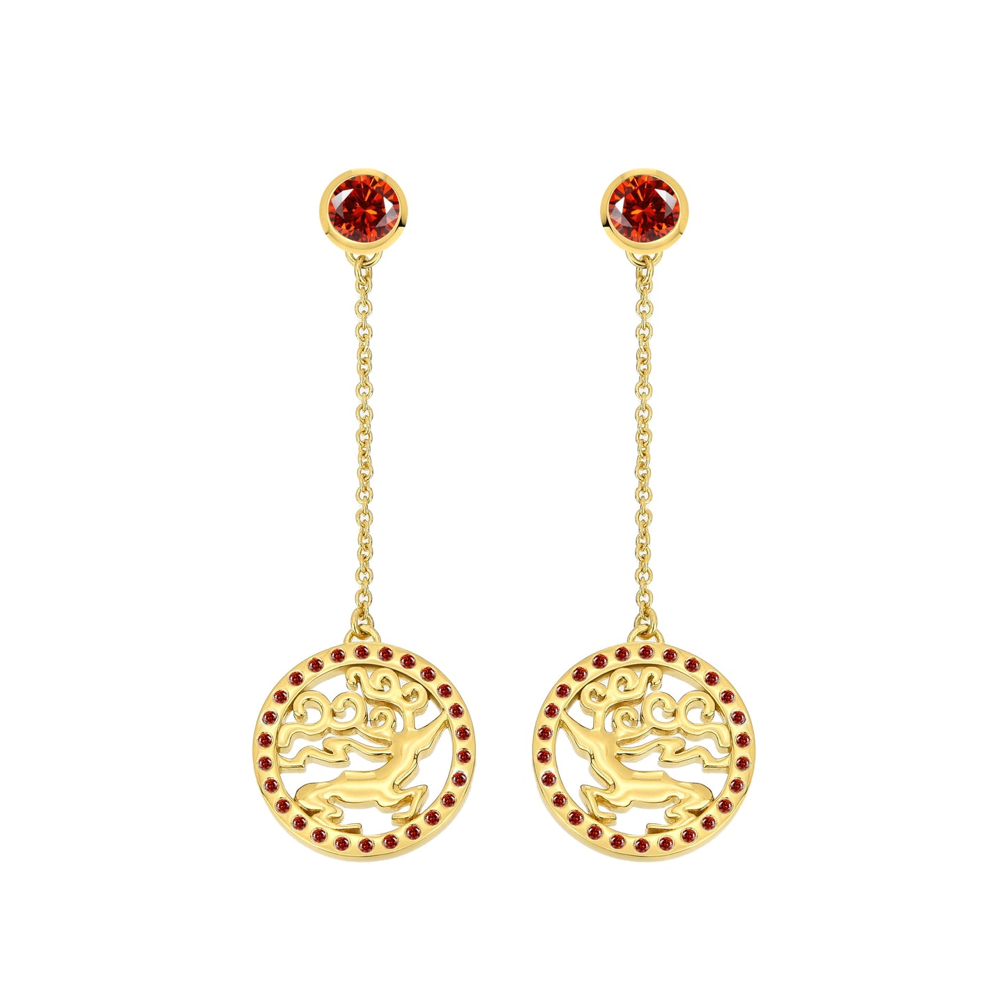 "Goo Maral" long earrings