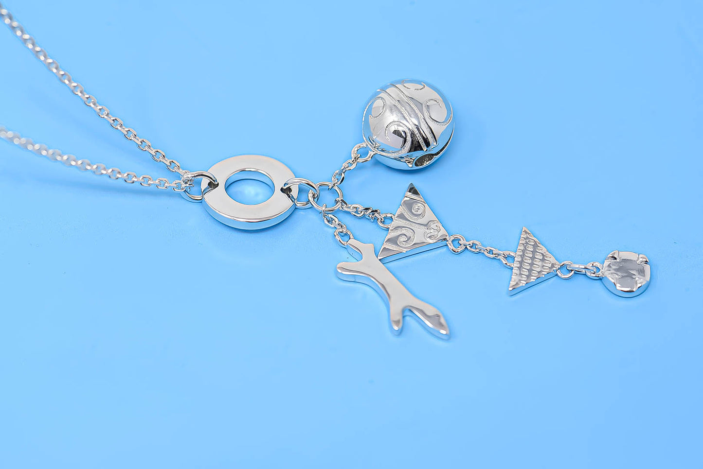 "Fox" necklace with 5 charms