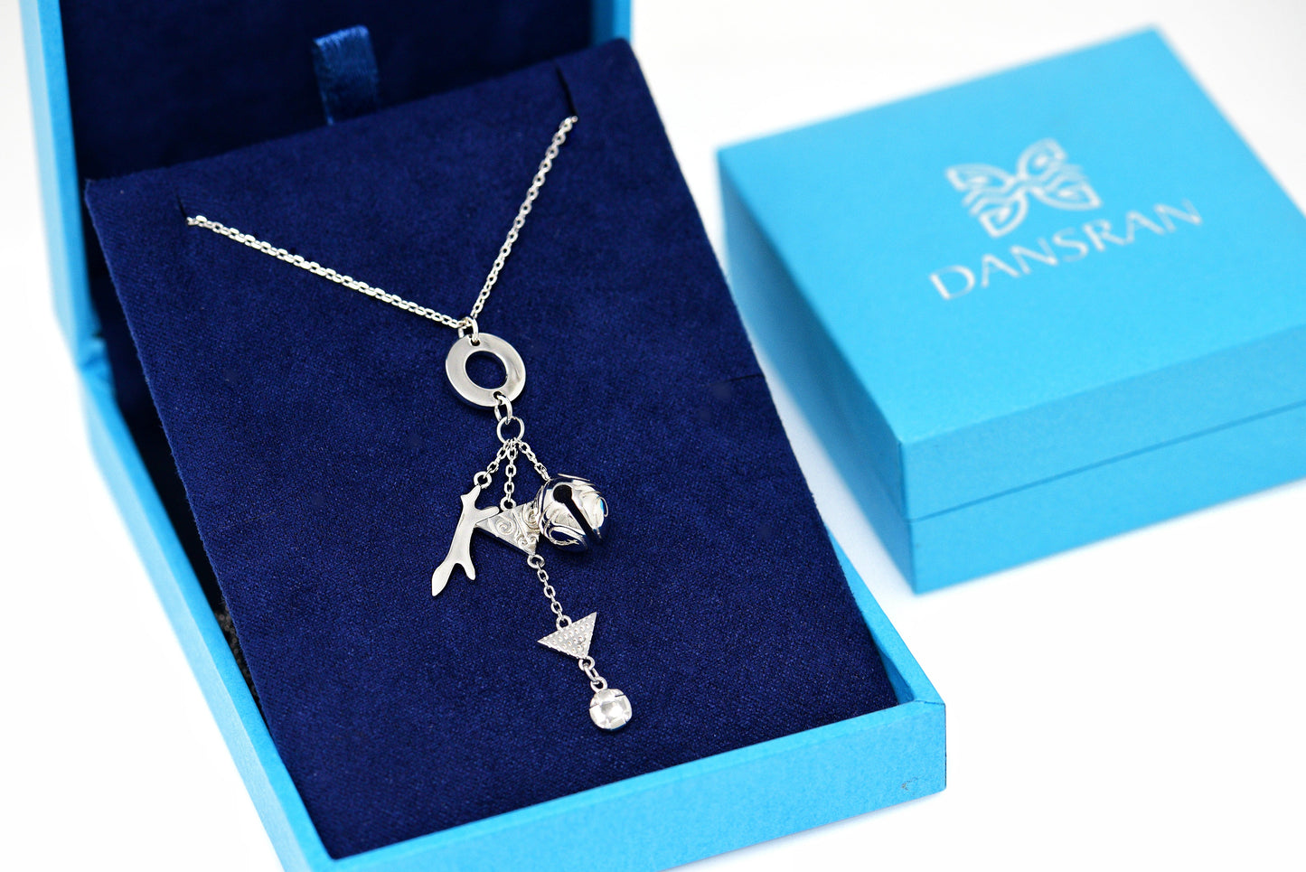 "Fox" necklace with 5 charms