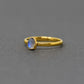 Gold plated Silver ring with Rough Moonstone