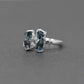 Silver ring with Rough Aquamarine
