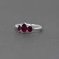 Silver ring with Rough Ruby