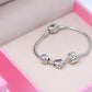 Kids silver bracelet with charms
